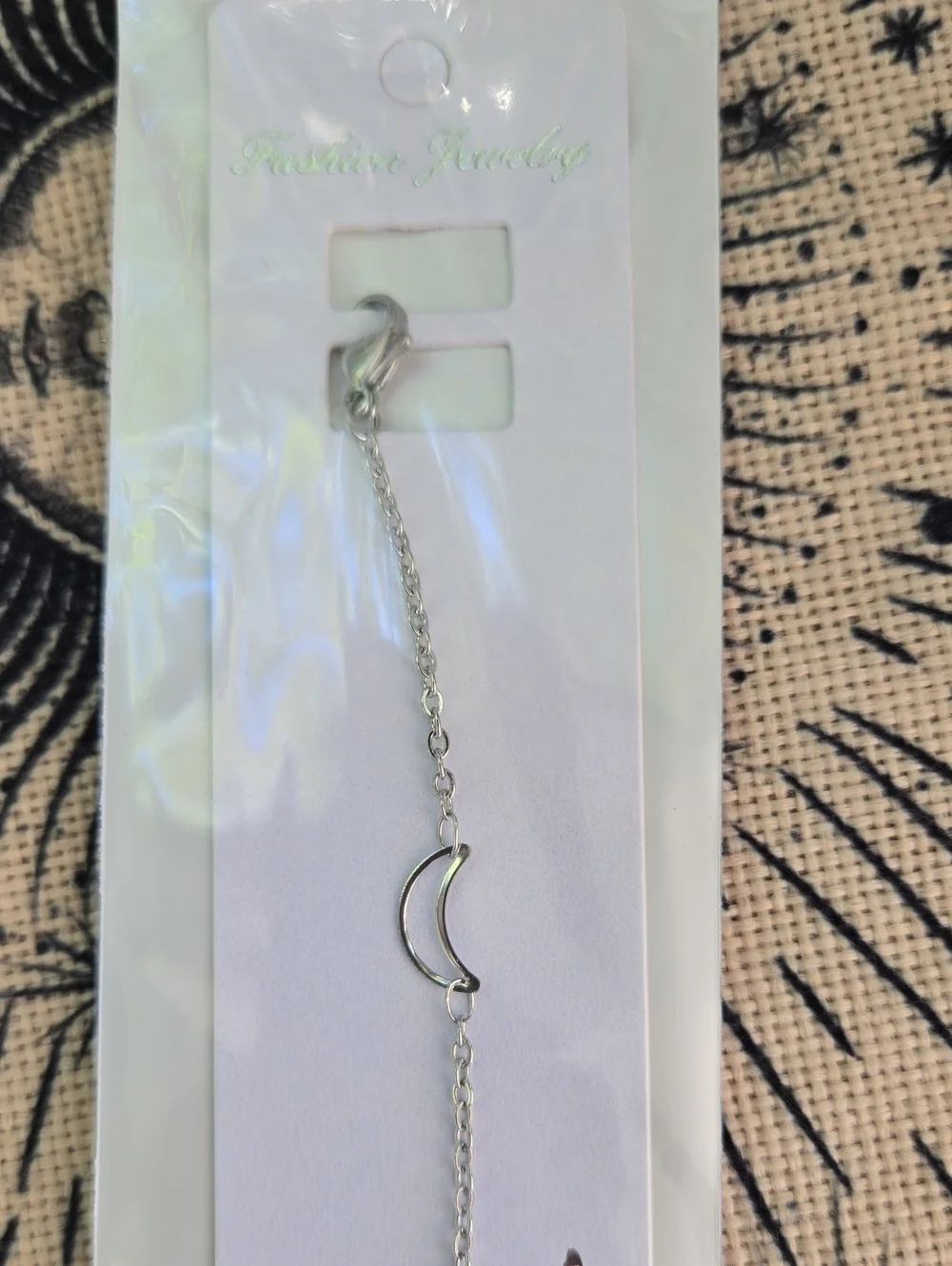 Stainless Steel Moon Chain Bracelet in Silver - 7.5